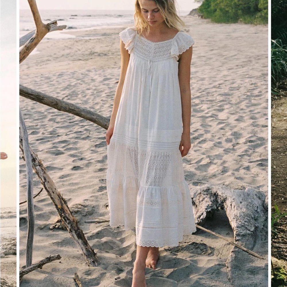 Christy Dawn Aurora dress in pearl